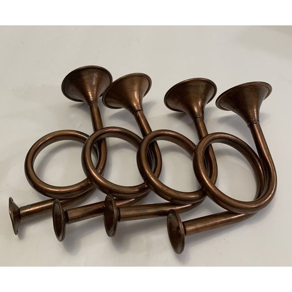 Bugle Trumpet Napkin Rings Hofburg Interiors Set of 4 - Picture 3 of 12